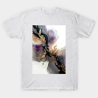 Frosted Gold - Abstract Alcohol Ink Art T-Shirt